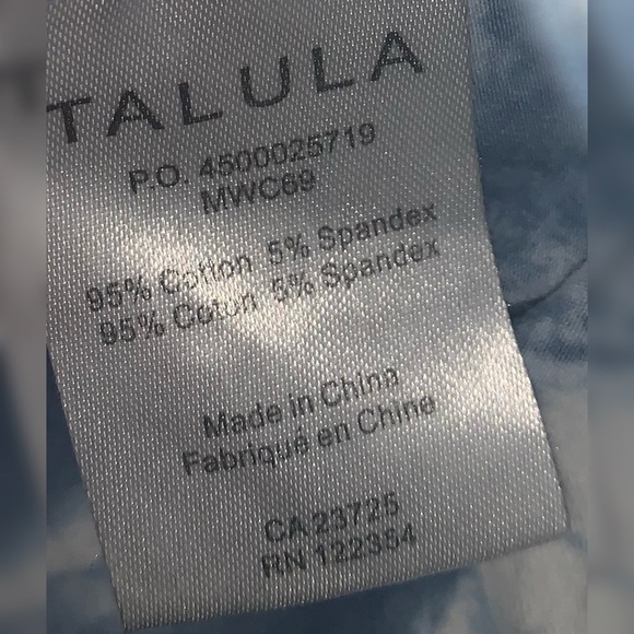 Talula Blue Tie-Dye Bustier Style Tank Top - Large - Picture 4 of 5